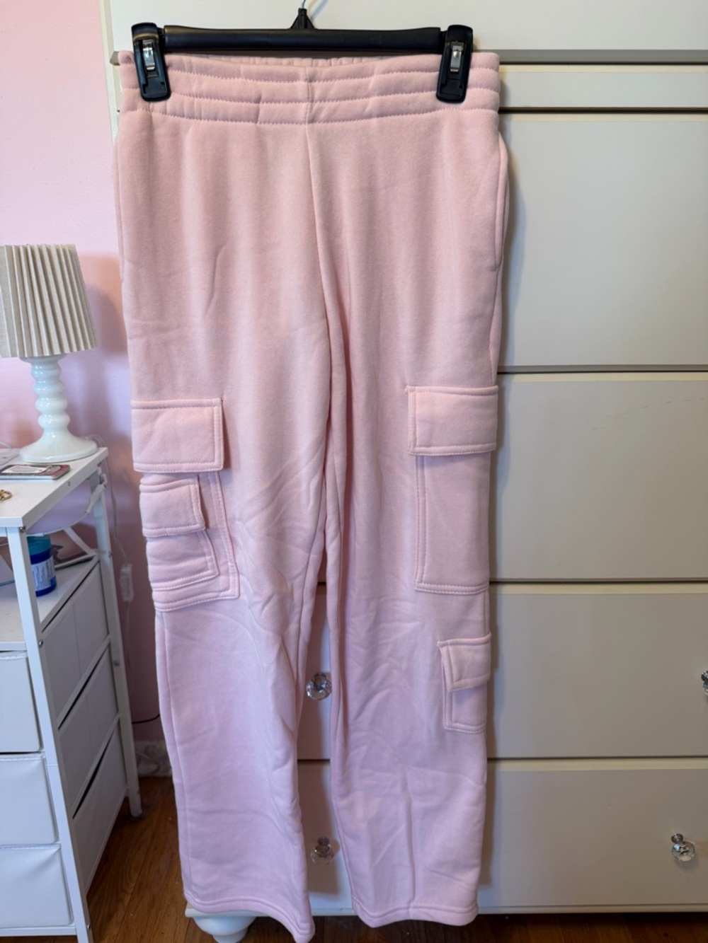 Women's Pink Cargo Jogger Pants
